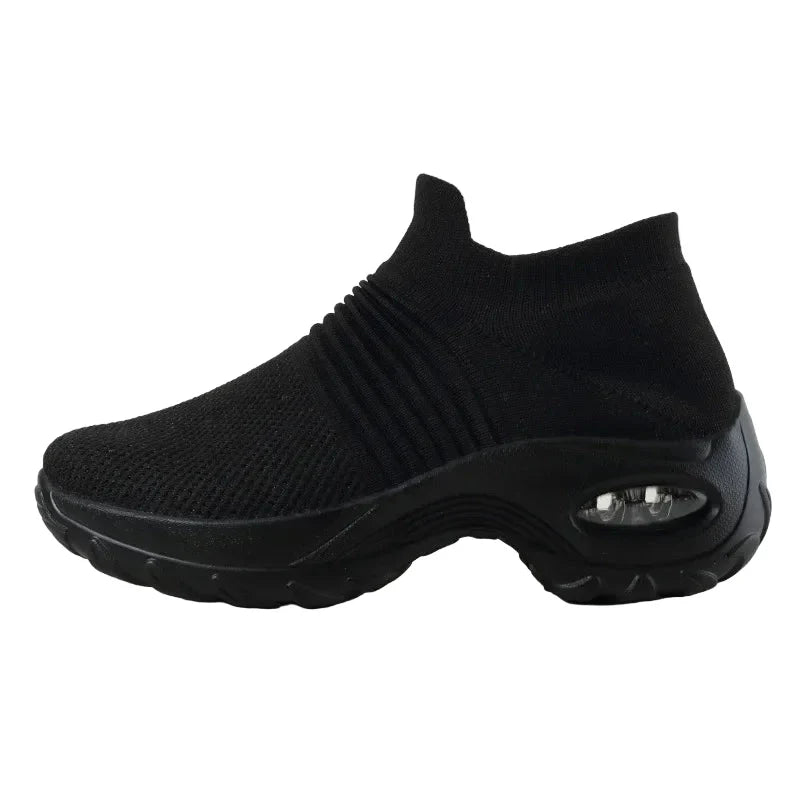 Damen Plattform-Sneaker für Freizeitlooks in Dunkelgrau