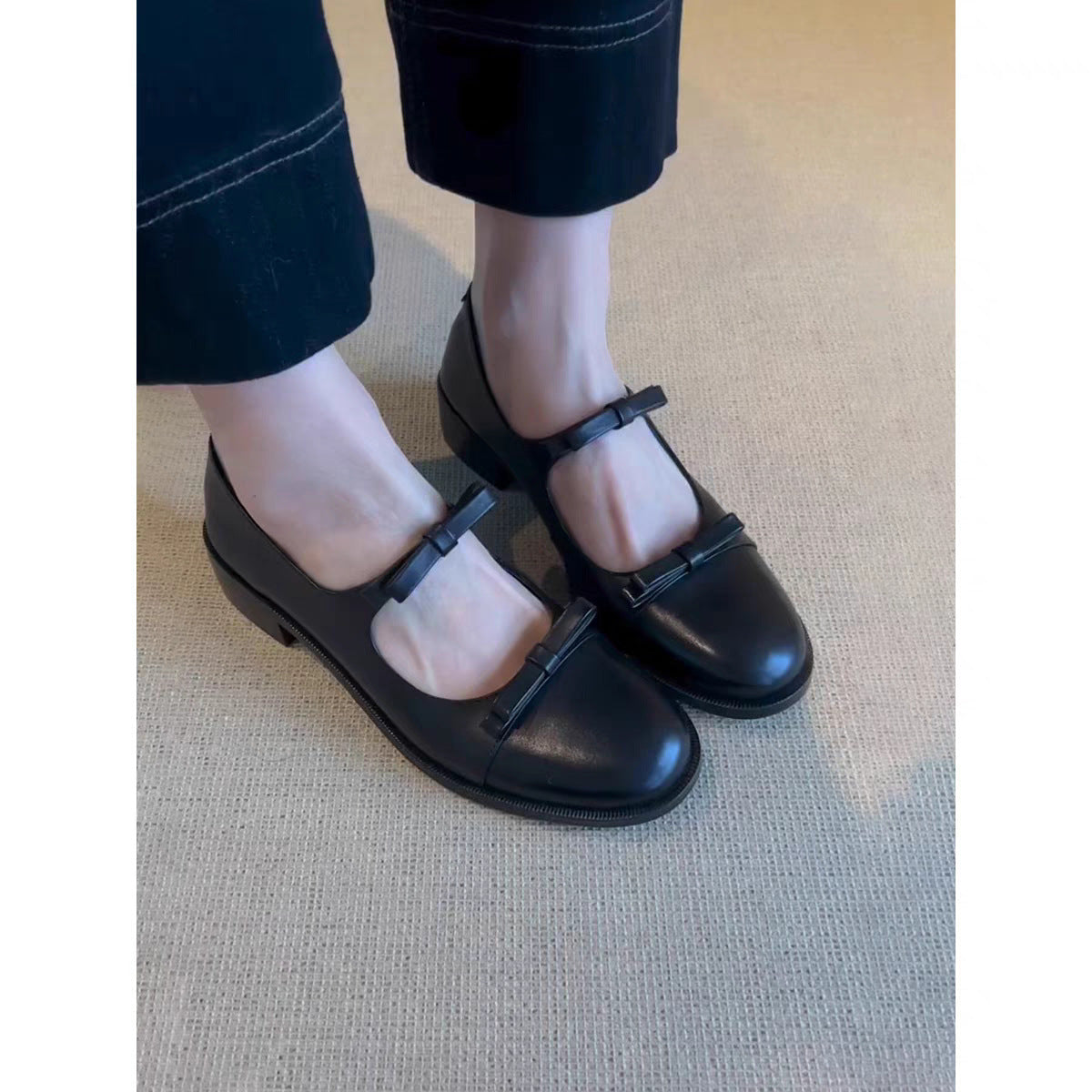 Damen Mary-Jane-Schuhe mit Riemenverschluss in Braun