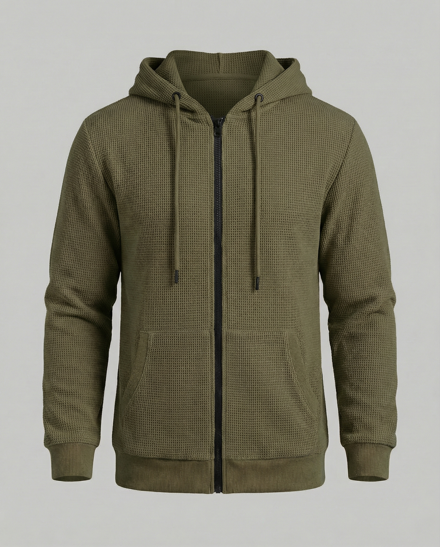 Sportliche Kapuzenjacke Herren mit modernem Mesh-Design in Grau