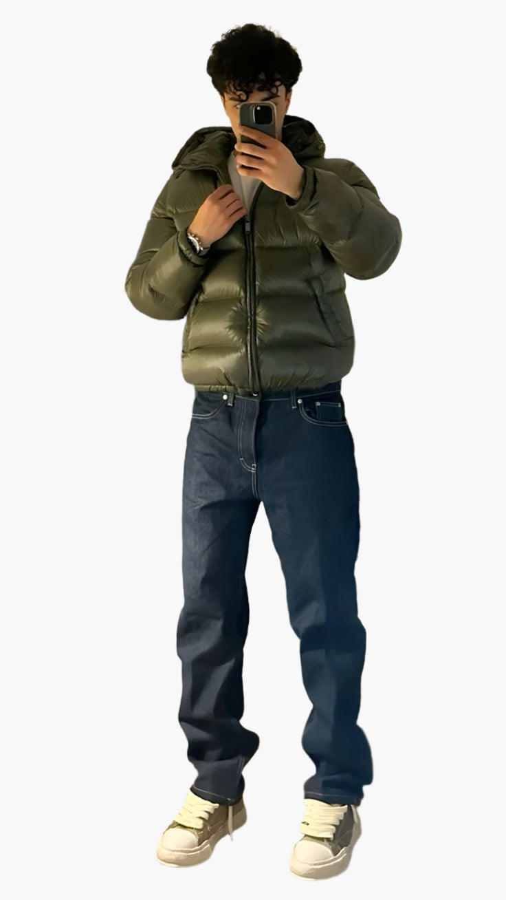 Winter Steppjacke Puffer Streetwear - Urban Style für Kalte Tage in Grün
