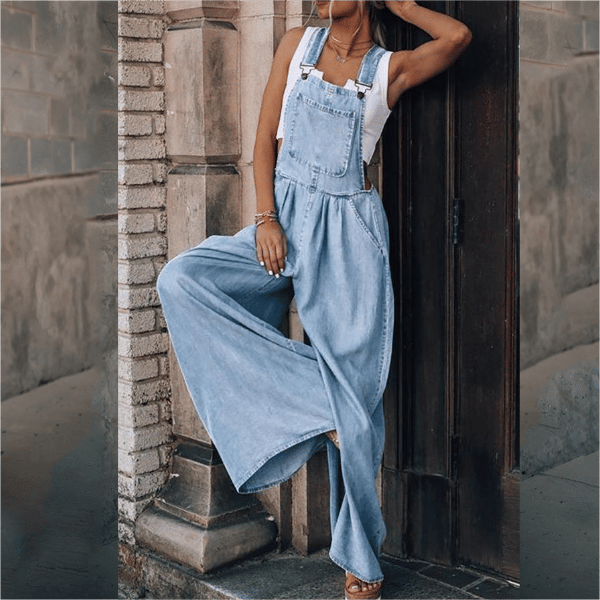 Lolas-Mode - Damen Denim Jumpsuit