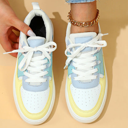 Trendige Damen-Sneaker in Weiß-Gelb