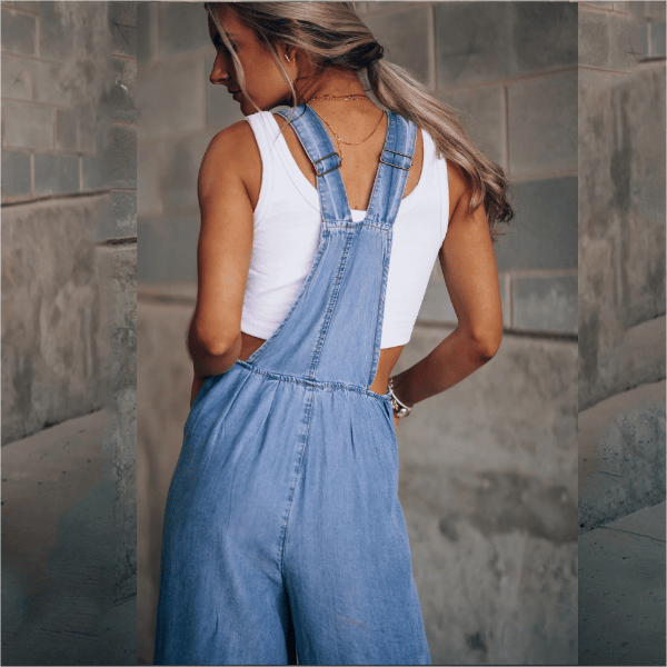 Lolas-Mode - Damen Denim Jumpsuit