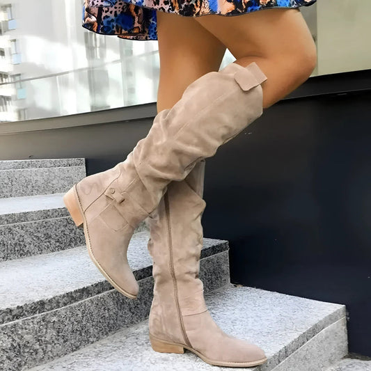 Trendige Knöchelstiefel für Frauen in Beige
