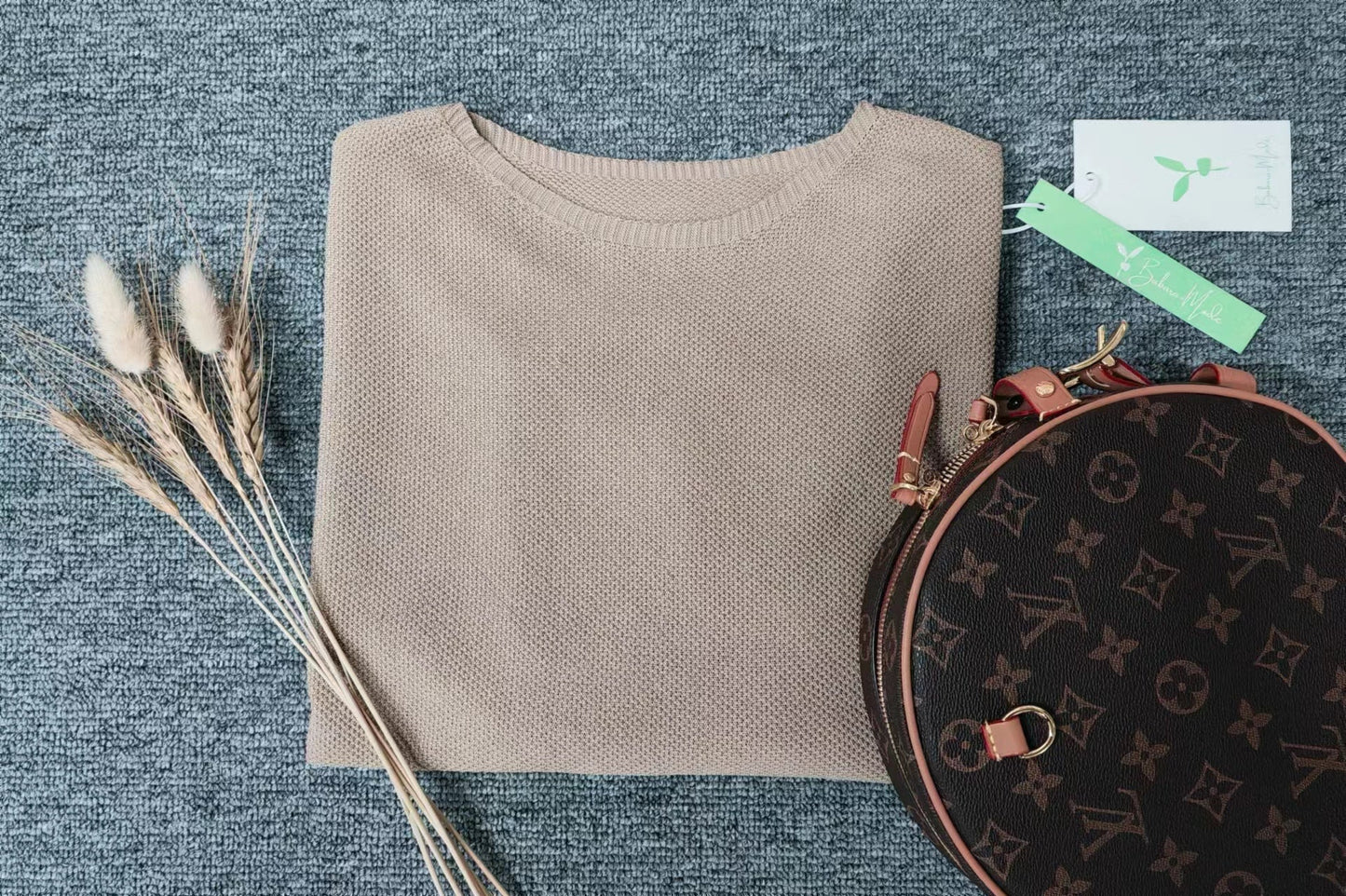 Strickpullover in Khaki
