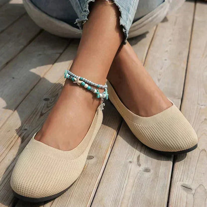 Bequeme Ballerina-Schuhe in Schwarz