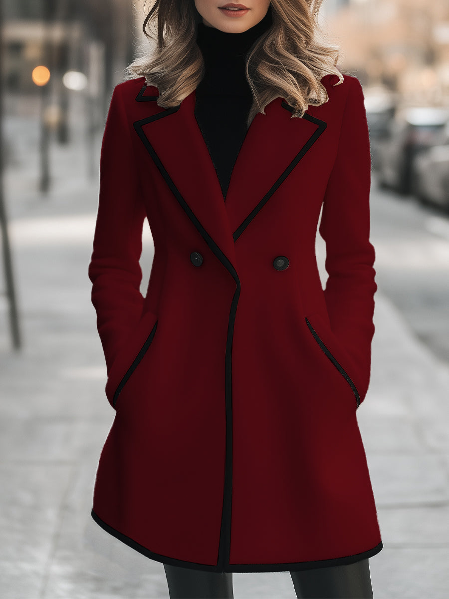 Duster - elegante Damenjacke mit schwarzen Akzenten in Gelb