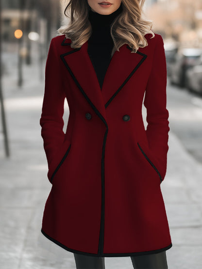 Duster - elegante Damenjacke mit schwarzen Akzenten in Gelb