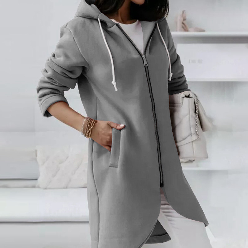 Superbequeme Damen Sweatshirt Jacke in Rosa