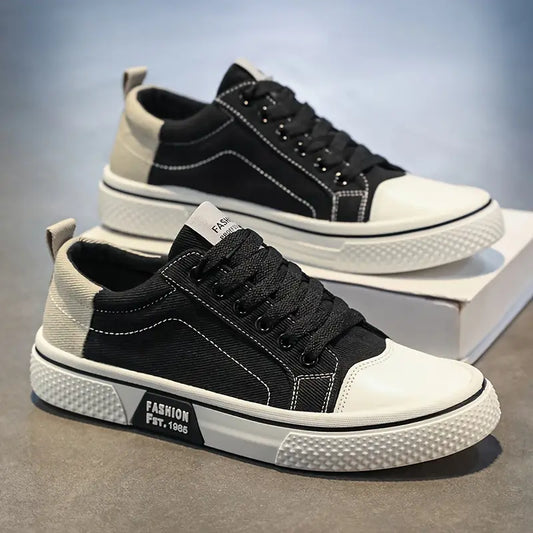 Herren Freizeitschuhe in Stoffoptik in Schwarz