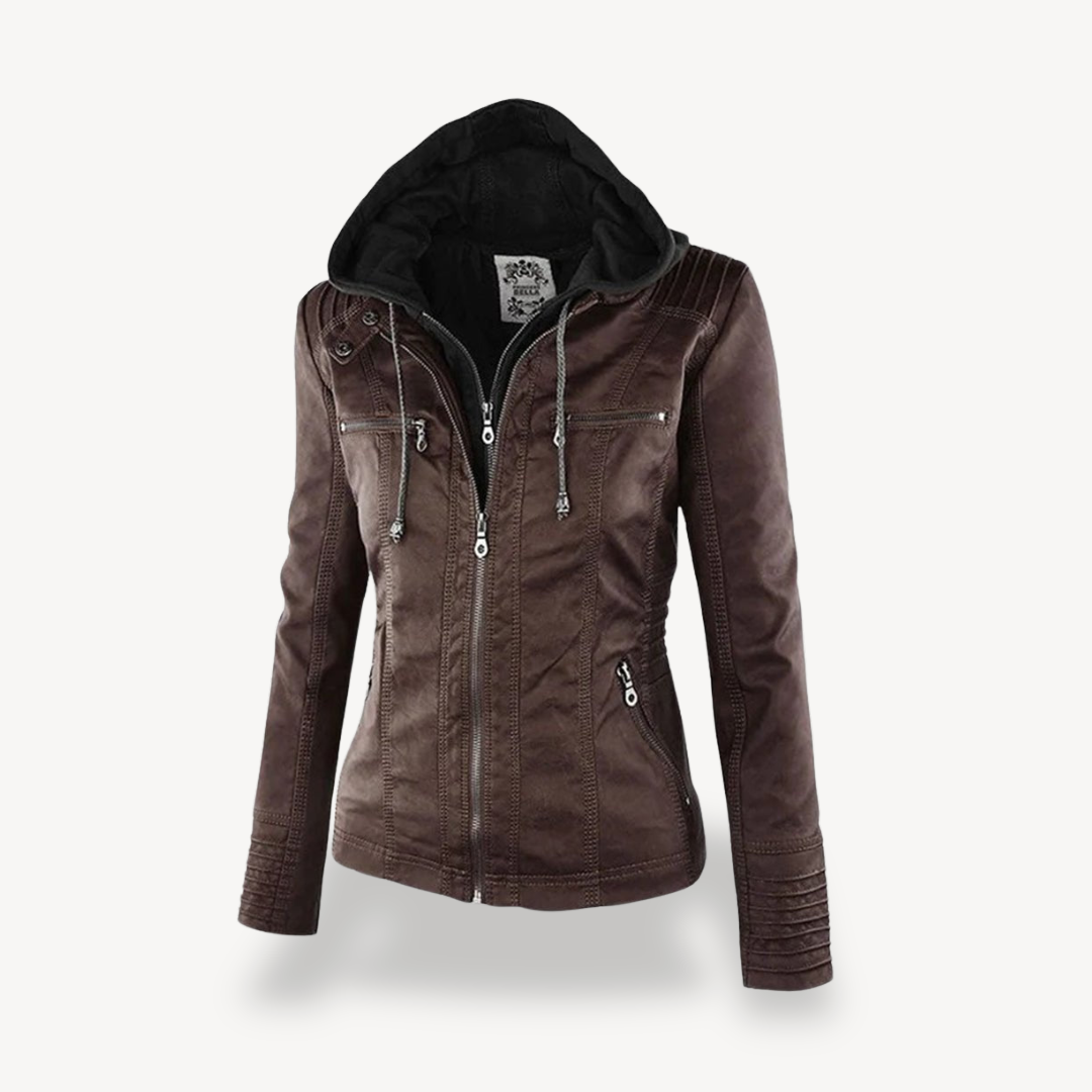 Damen Jacke mit Kapuze in Schwarz