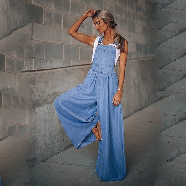 Lolas-Mode - Damen Denim Jumpsuit