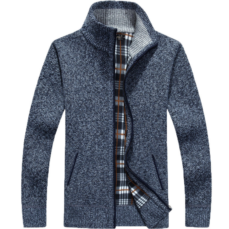 Herren Full-Zip Strickjacke in Beige