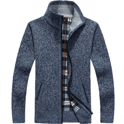 Herren Full-Zip Strickjacke in Beige