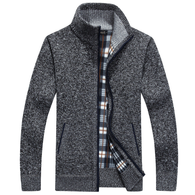 Herren Full-Zip Strickjacke in Beige