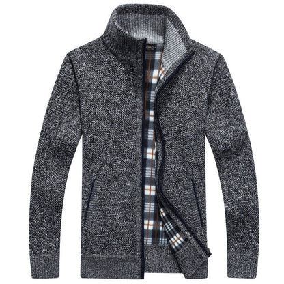 Herren Full-Zip Strickjacke in Beige