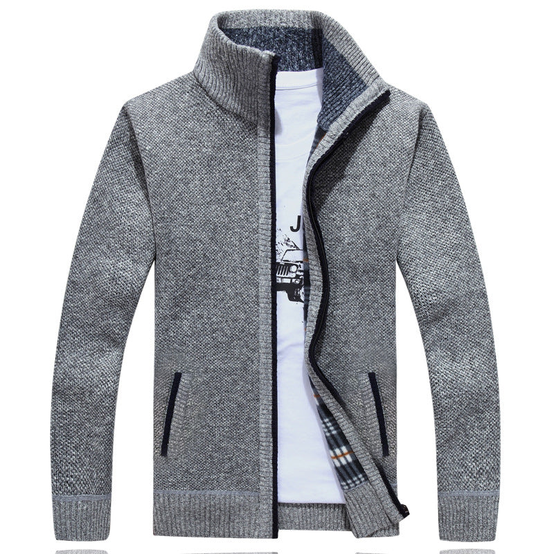 Herren Full-Zip Strickjacke in Beige
