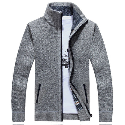 Herren Full-Zip Strickjacke in Beige