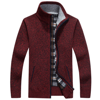 Herren Full-Zip Strickjacke in Schwarz