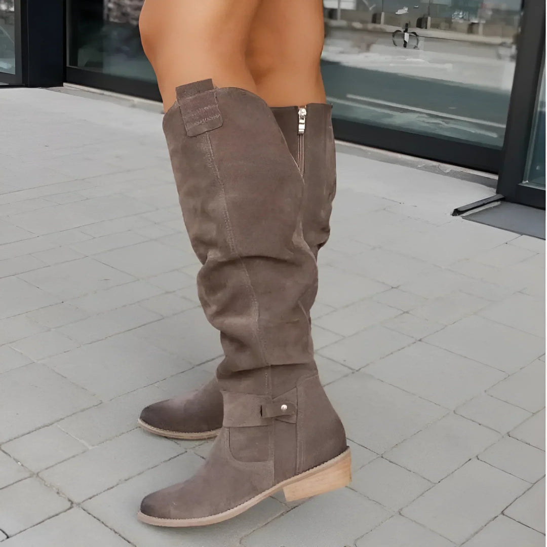 Trendige Knöchelstiefel für Frauen in Beige
