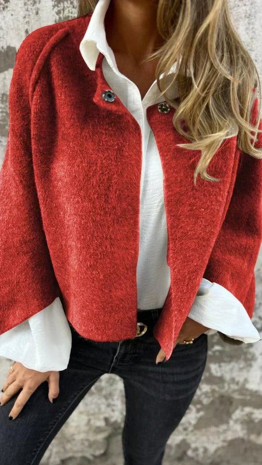 Elegante kurze Jacke in Beige