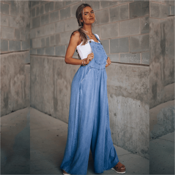 Lolas-Mode - Damen Denim Jumpsuit