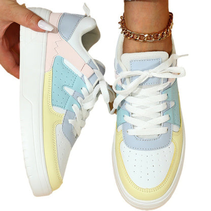 Trendige Damen-Sneaker in Weiß-Gelb