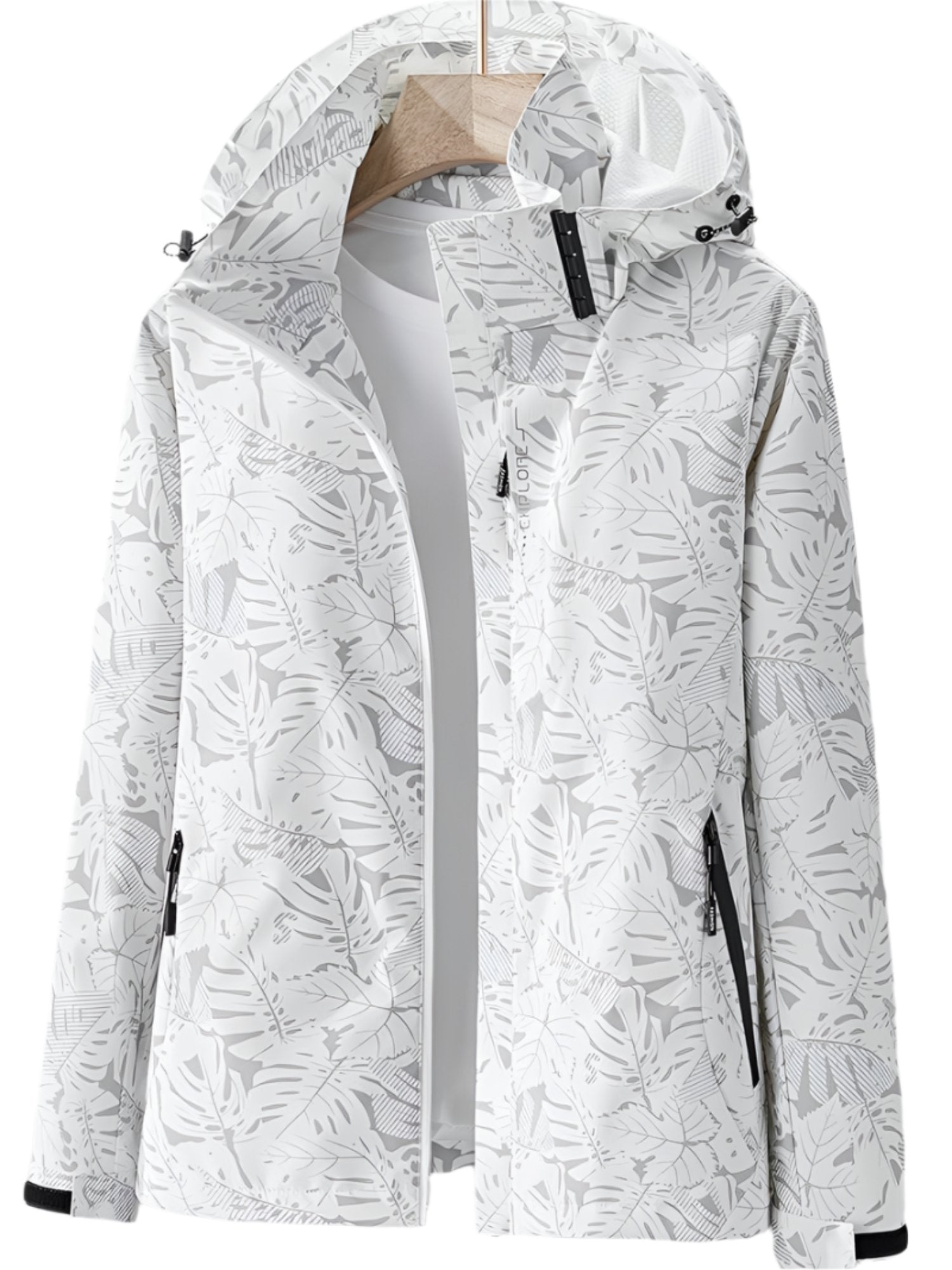 Damen Sportwindbreaker für Outdoor-Looks in Weiß