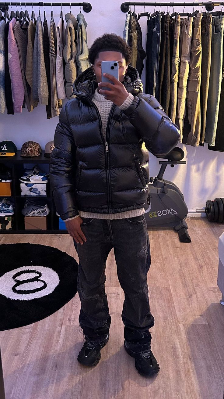 Winter Steppjacke Puffer Streetwear - Urban Style für Kalte Tage in Schwarz
