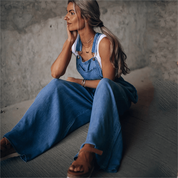 Lolas-Mode - Damen Denim Jumpsuit