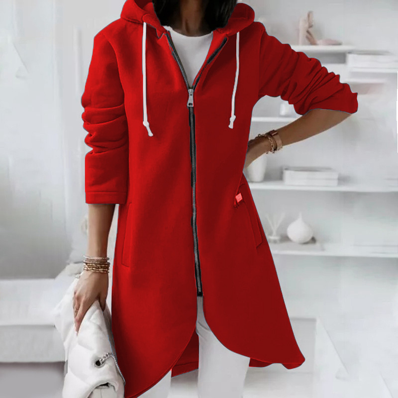 Superbequeme Damen Sweatshirt Jacke in Rosa