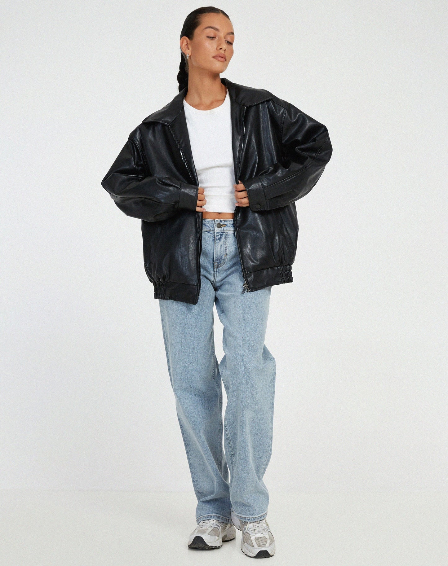 Damen Jacke in Übergröße mit modischem Look in Schwarz