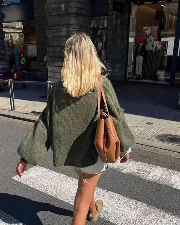 Lolas-Mode - Flauschiger Oversize Strickpullover