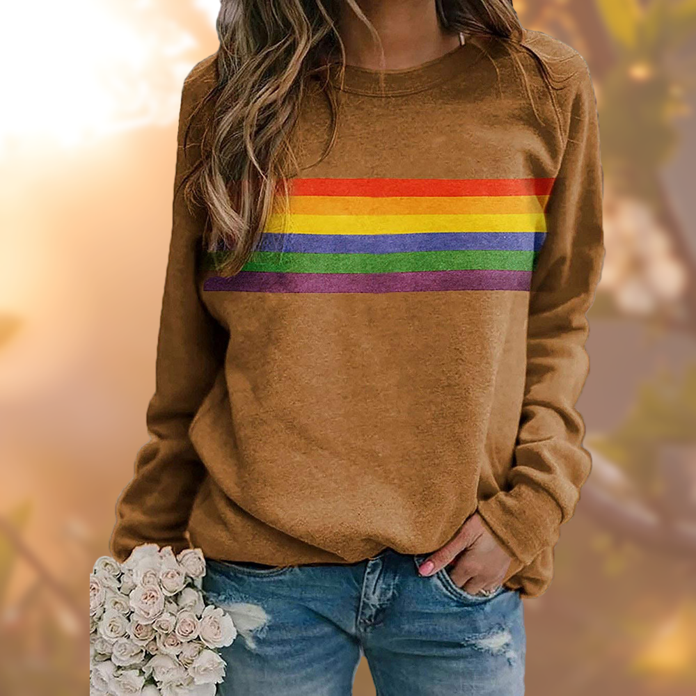 Lolas-Mode - Weicher Pullover mit Regenbogenmuster