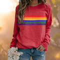 Lolas-Mode - Weicher Pullover mit Regenbogenmuster