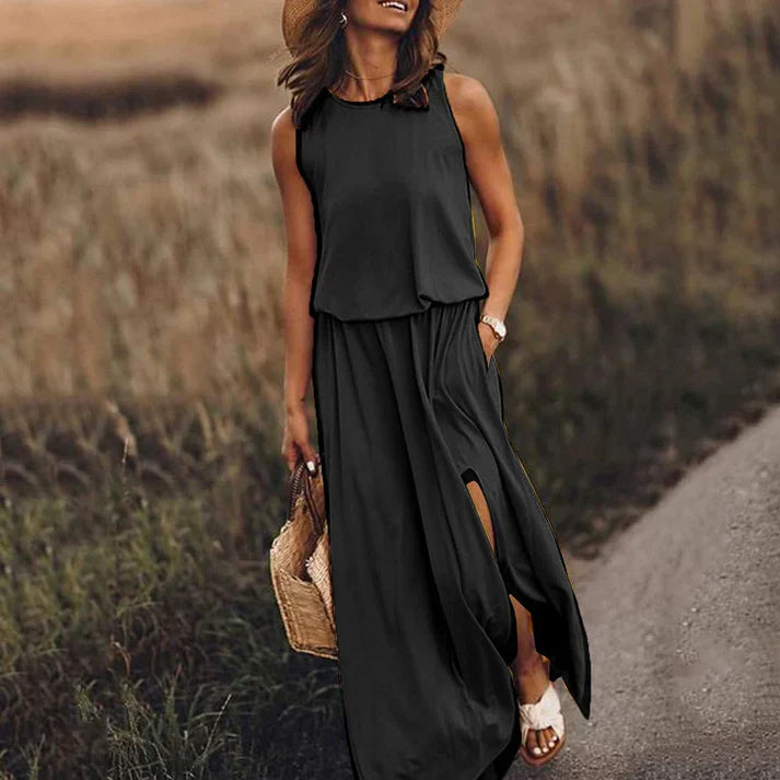 Lolas-Mode – entspanntes weißes maxikleid