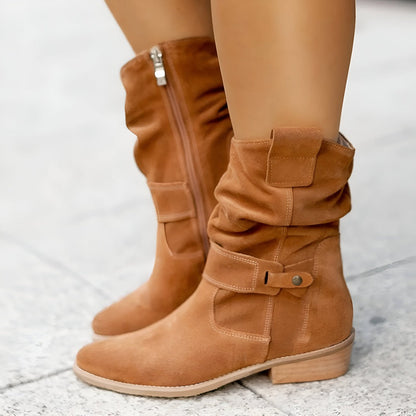 Damen Stiefeletten mit weicher Innensohle in Beige