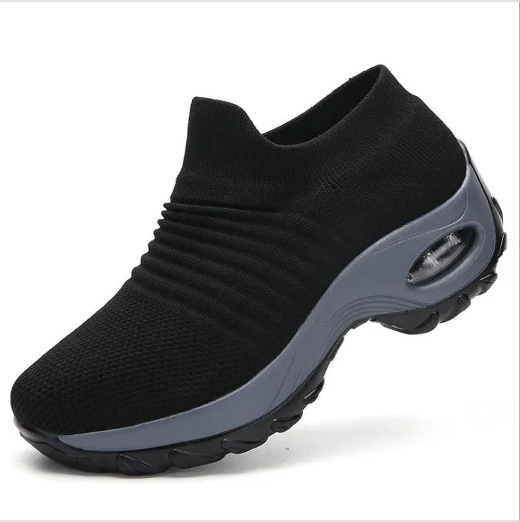 Damen Plattform-Sneaker für Freizeitlooks in Dunkelgrau