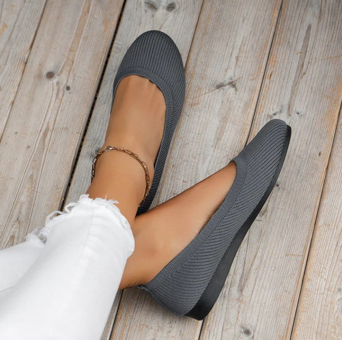 Bequeme Ballerina-Schuhe in Schwarz