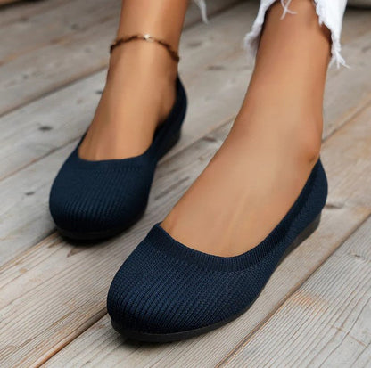 Bequeme Ballerina-Schuhe in Weinrot