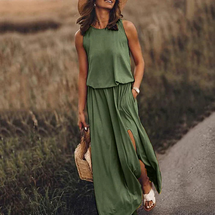 Lolas-Mode – entspanntes weißes maxikleid
