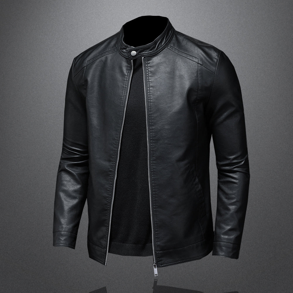 Herren Motorradjacke in Schwarz