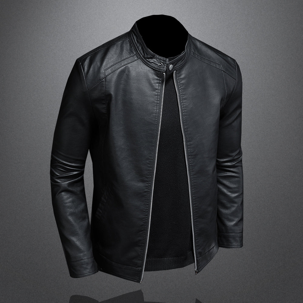 Herren Motorradjacke in Schwarz