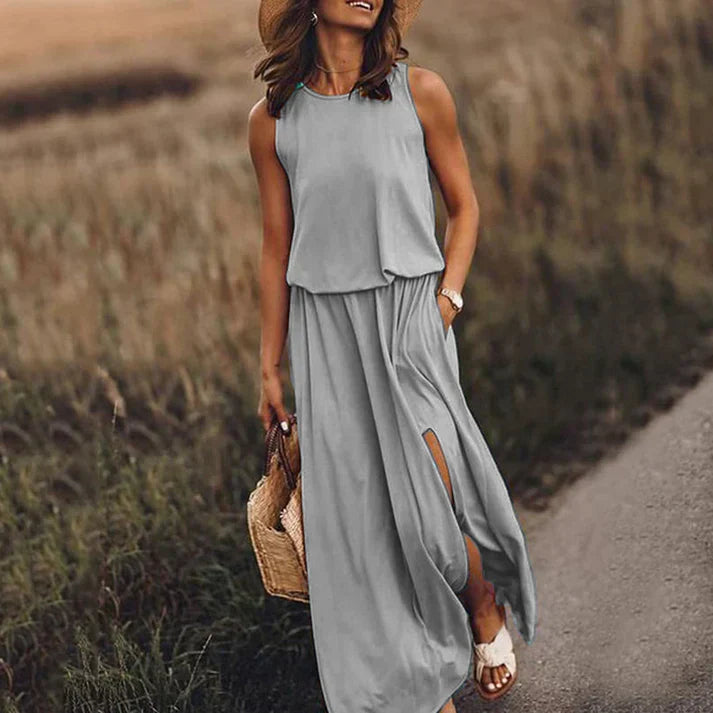 Lolas-Mode – entspanntes weißes maxikleid