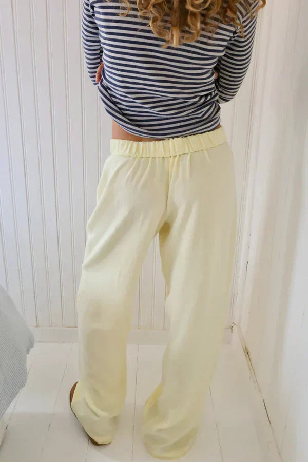 Lolas-Mode | Loose fit Gestreift Elastisch Taille Hose
