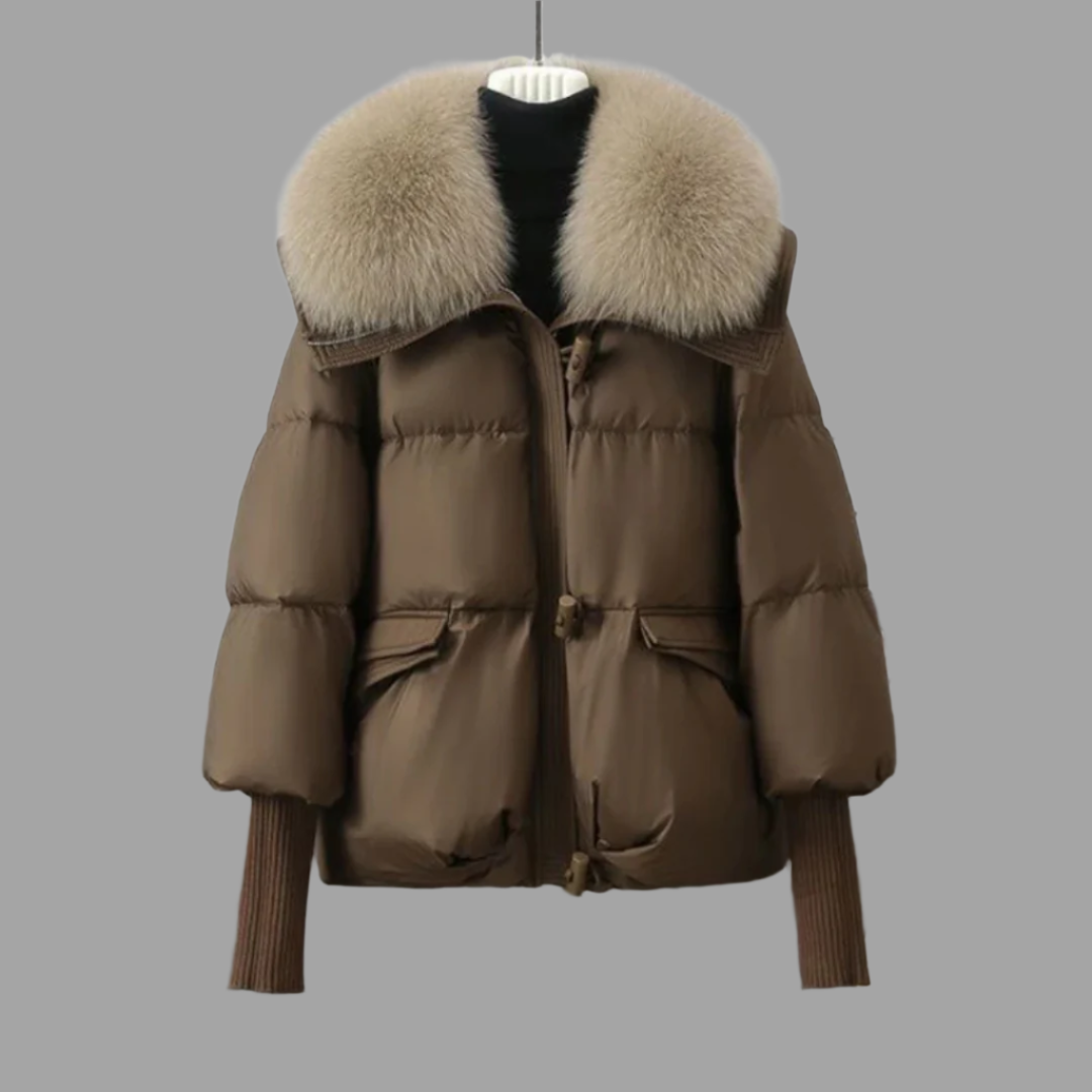 Pufferjacke in Braun