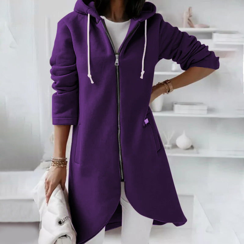 Superbequeme Damen Sweatshirt Jacke in Rosa