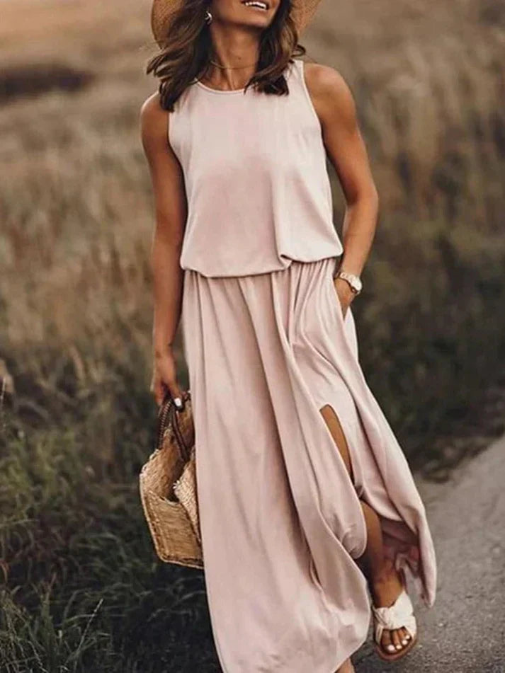 Lolas-Mode – entspanntes weißes maxikleid