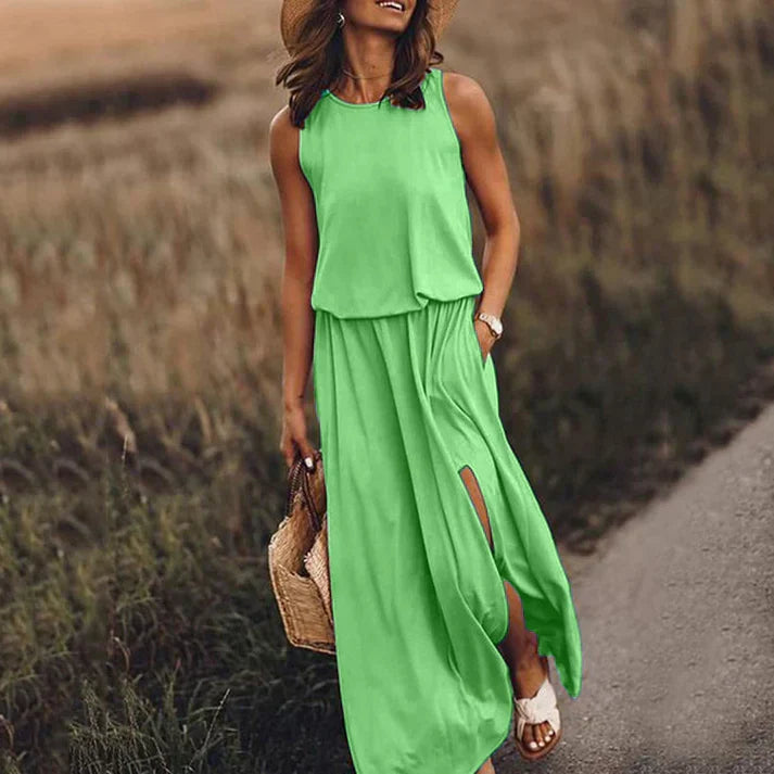 Lolas-Mode – entspanntes weißes maxikleid