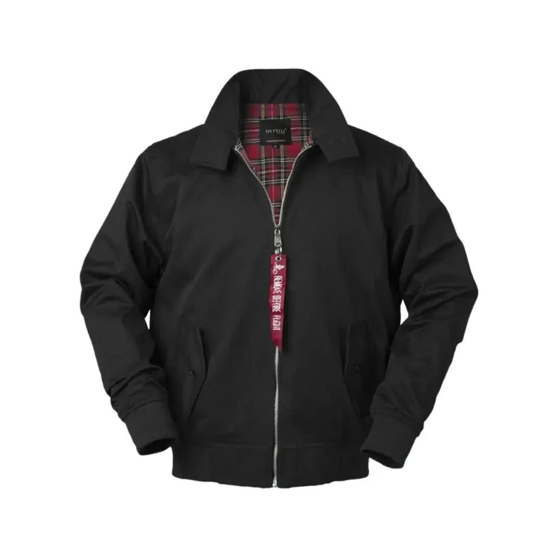 Klassische Harrington-Jacke in Schwarz